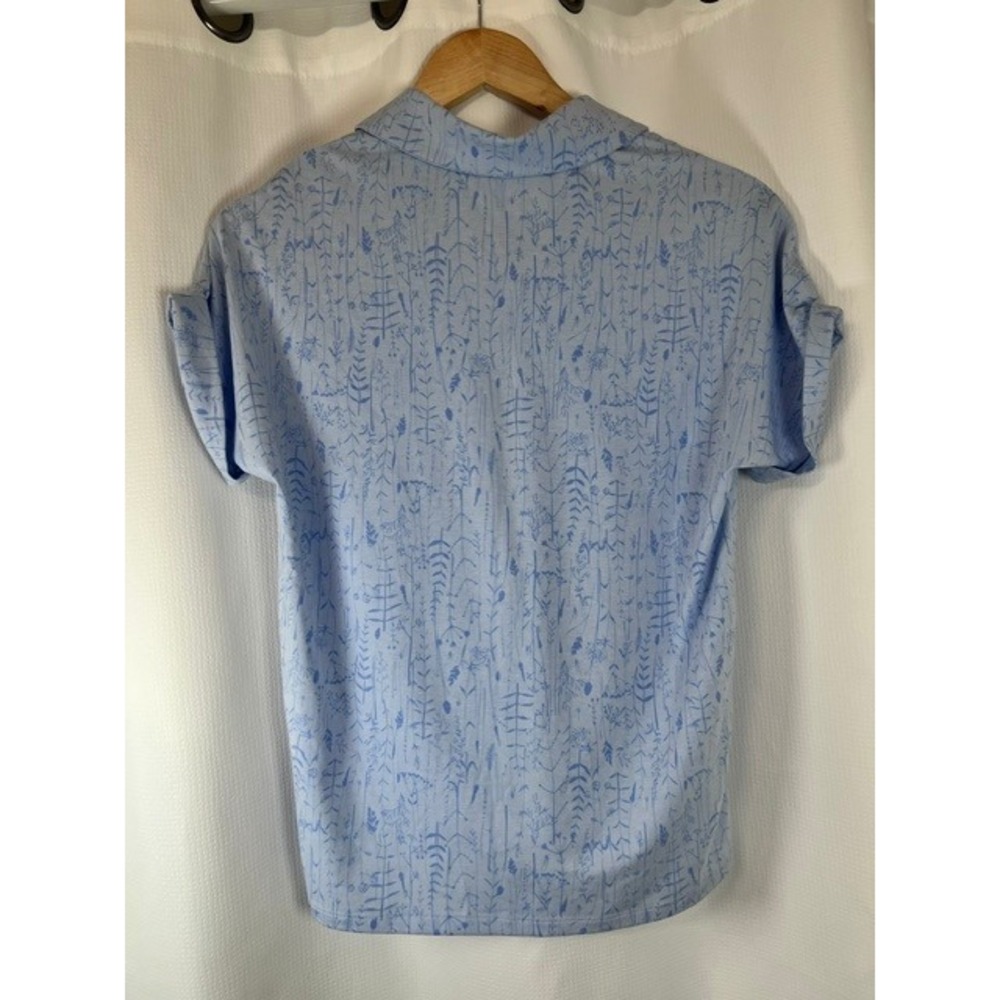 Adidas Women's Go-To Printed Golf Polo Shirt Dawn Blue/Lav S RARE FACTORY SAMPLE - Picture 2 of 11